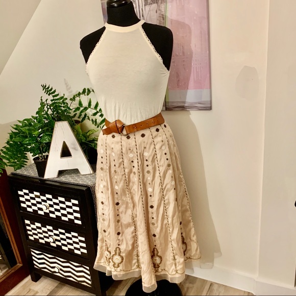 Vintage Dresses & Skirts - 🍄Vintage Peter Nygard Silk Beaded Skirt